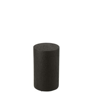 PEDESTAL CYLINDER MDF BLACK SMALL
