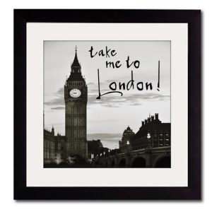 Bilde M/Ramme/Glass og passpartout- London -46X46cm