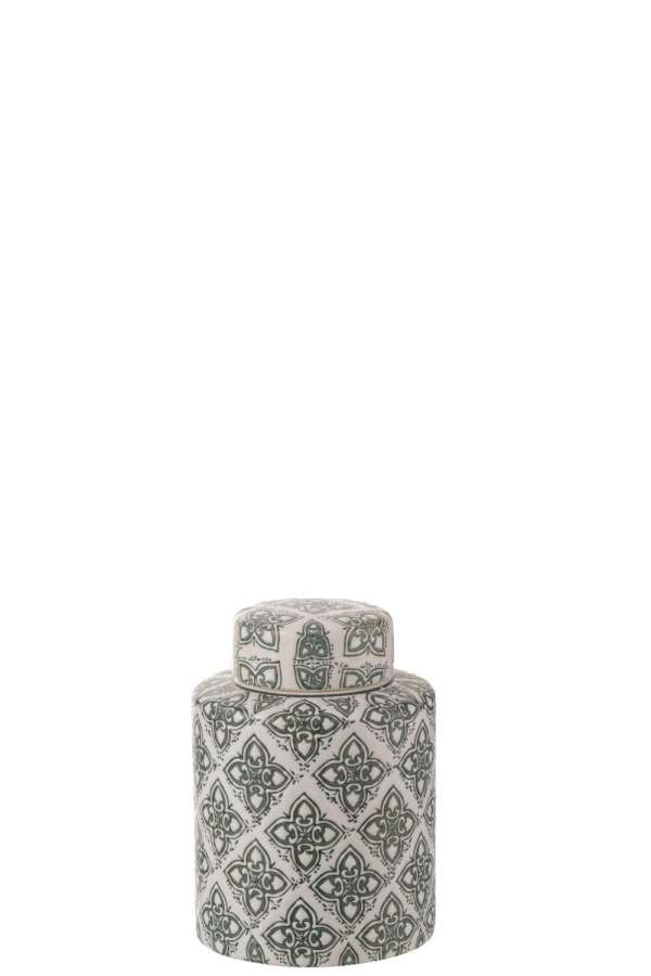 JAR DECORATIVE KOUSA PORCELAIN BLUE/WHITE SMALL