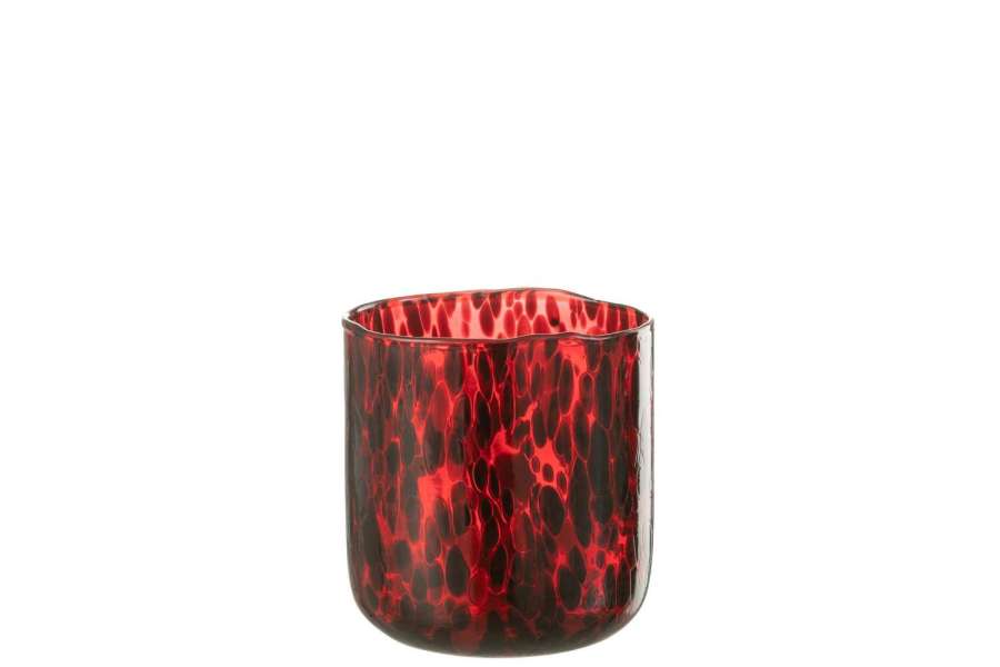 HURRICANE SPOTTED GLASS RED/BLACK MEDIUM