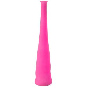 VASE BOTTLE GLASS NEON PINK LARGE