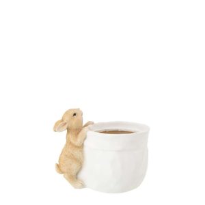 FLOWERPOT RABBIT LIMEPOWDER WHITE/BEIGE