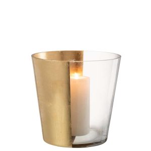 HURRICANE BOE GLASS TRANSPARENT/GOLD LARGE