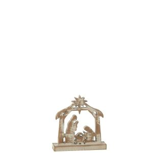 NATIVITY MANGO WOOD OFF WHITE/NATURAL SMALL