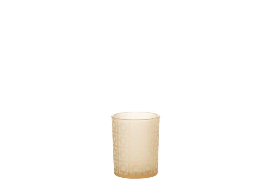 HURRICANE SQUARES GLASS BEIGE MEDIUM