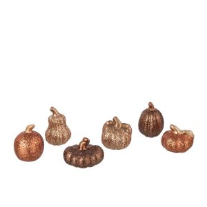 BOX OF 6 PUMPKIN CLAY MULTICOLORED