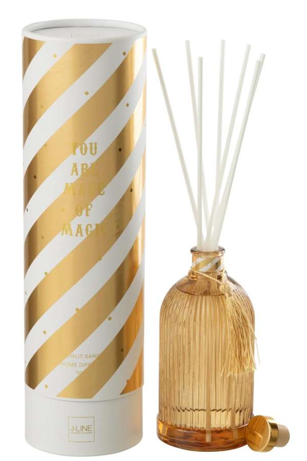 REED DIFFUSER MAGIC FRAGRANCE OIL WHITE/GOLD COLORED LARGE