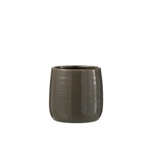 FLOWERPOT REGULAR CERAMIC GREY MEDIUM