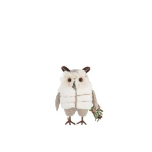 OWL +COAT POLYESTER BEIGE/WHITE SMALL