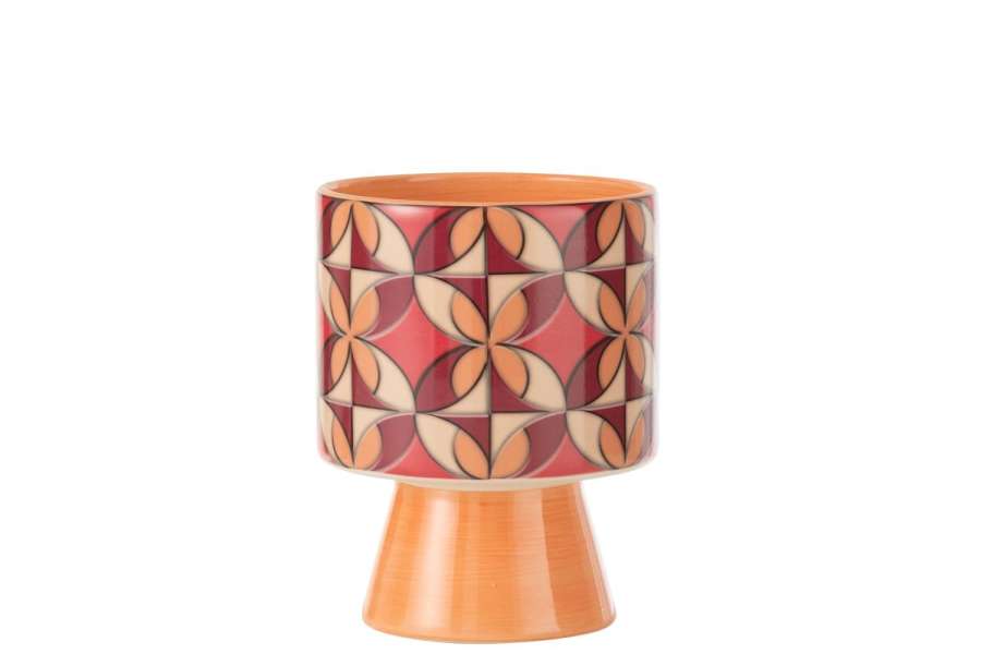 FLOWERPOT ON FOOT TRIVIAL CERAMIC MIX MEDIUM