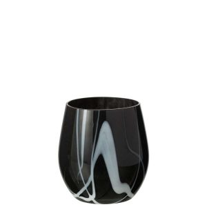 HURRICANE SMOKE EFFECT GLASS BLACK/WHITE