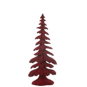 FIR TREE VELVET RESIN RED SMALL
