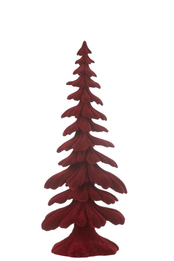 FIR TREE VELVET RESIN RED SMALL