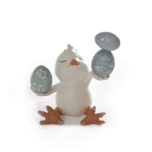 Figur And Sittende 9X6X9Cm