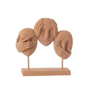 FACE SEE/HEAR/SPEAK ON STAND RESIN TERRA