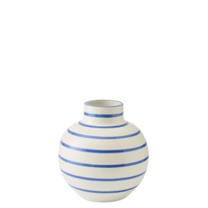 VASE CERAMIC BLUE/WHITE