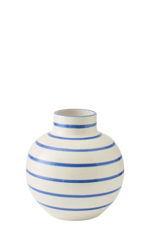 VASE CERAMIC BLUE/WHITE