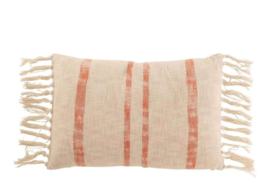 CUSHION EMMA SQUARE COTTON ORANGE LARGE