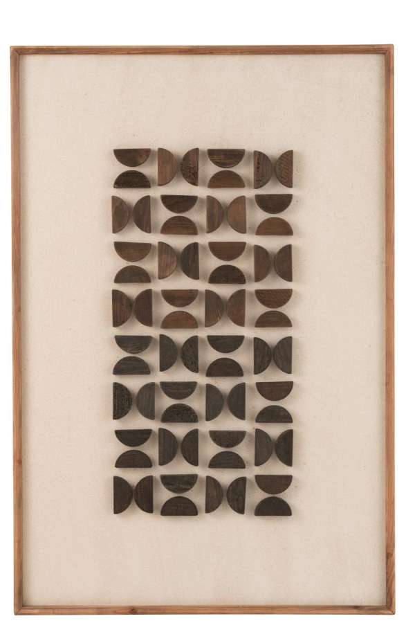 WALL DECORATION JOSH PINE WOOD/CANVAS NATURAL