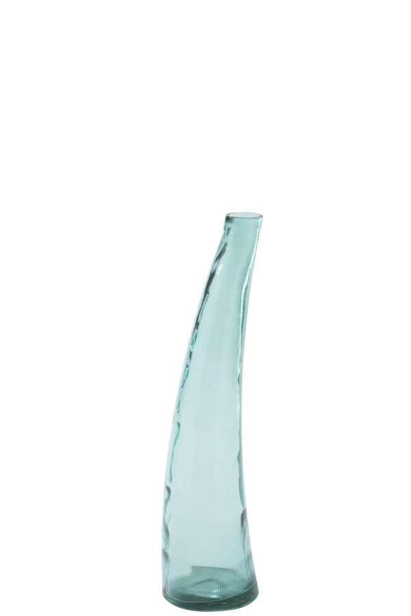 FLOOR VASE GLASS AZURE BLUE