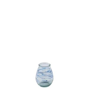 HURRICANE WAVES GLASS BLUE