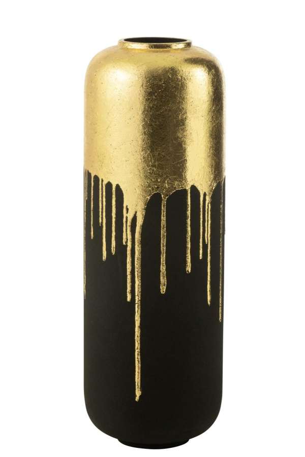 VASE DUO METAL BLACK/GOLD