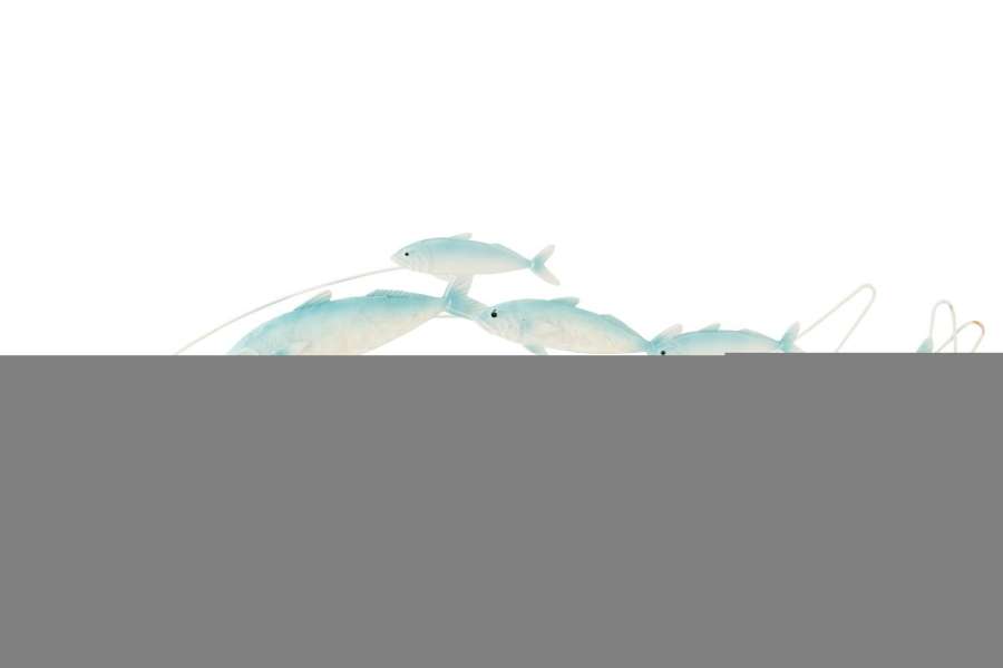 WALL DECORATION GROUP OF FISHES IRON LIGHT BLUE/WHITE