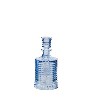 CARAFE RIBBED GLASS LIGHT BLUE