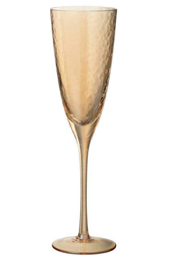 CHAMPAGNE GLASS GLASS GOLD COLORED