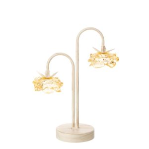 TABLE LAMP LED FLOWER IRON YELLOW/OFF-WHITE LARGE
