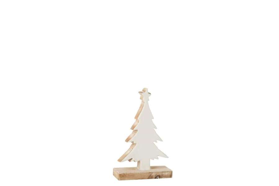 CHRISTMAS TREE MANGO WOOD WHITE/WHITE WASH SMALL