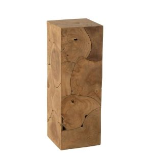 PEDESTAL PUZZLE TEAK WOOD NATURAL LARGE