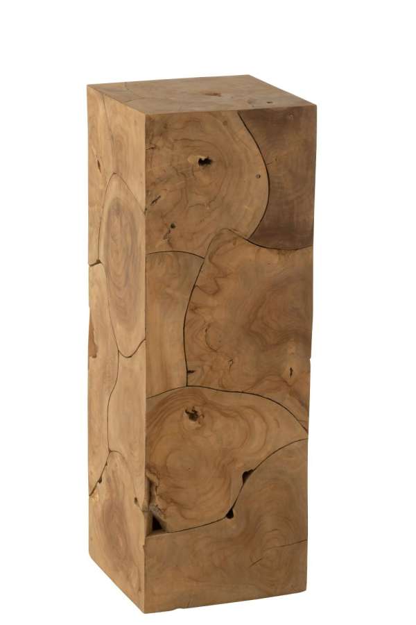 PEDESTAL PUZZLE TEAK WOOD NATURAL LARGE