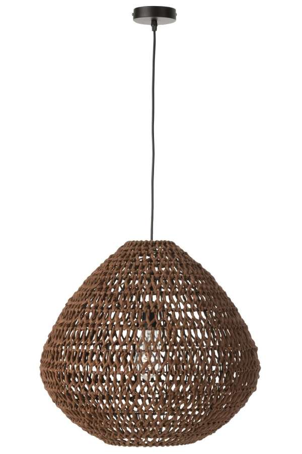 CEILING LAMP BRAIDED METAL DARK NATURAL