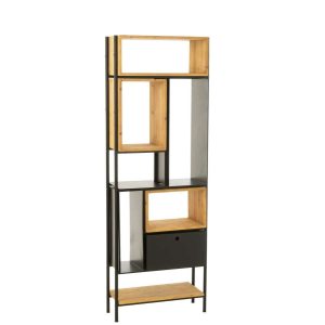 SHELF TINA FIR WOOD/IRON BLACK/NATURAL SMALL