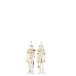 NUTCRACKER IRON GOLD/WHITE SMALL ASSORTMENT OF 2