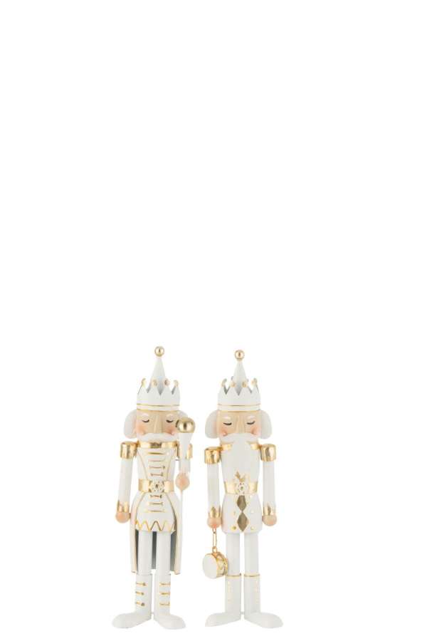 NUTCRACKER IRON GOLD/WHITE SMALL ASSORTMENT OF 2