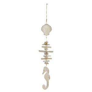 HANGER SHELL  +  SEAHORSE WHITEWASH DRIFT WOOD/ROPE NATURAL