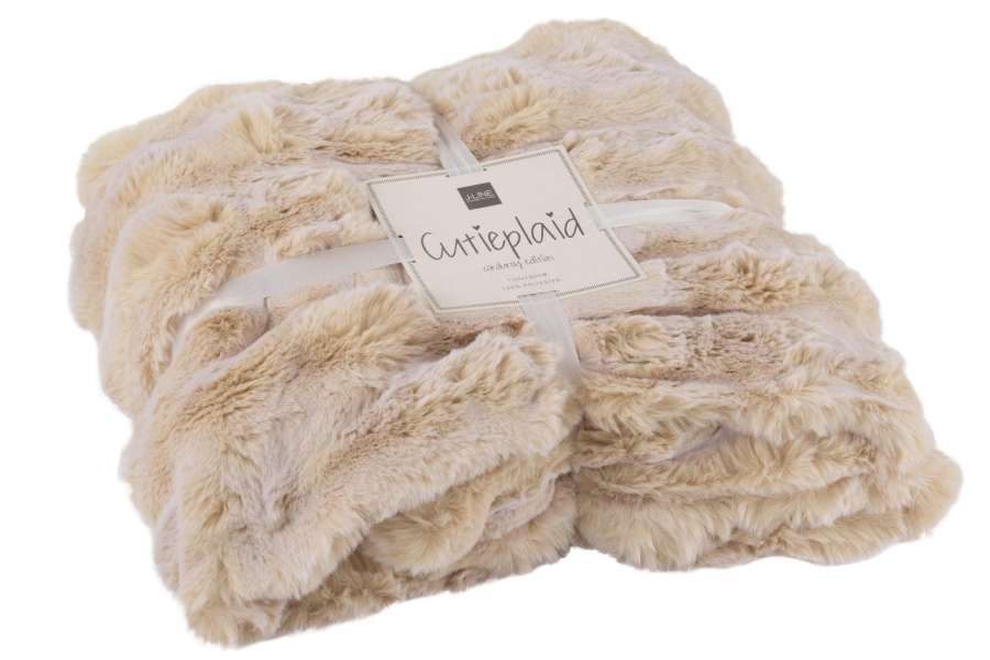 PLAID WAVE POLYESTER CREAM