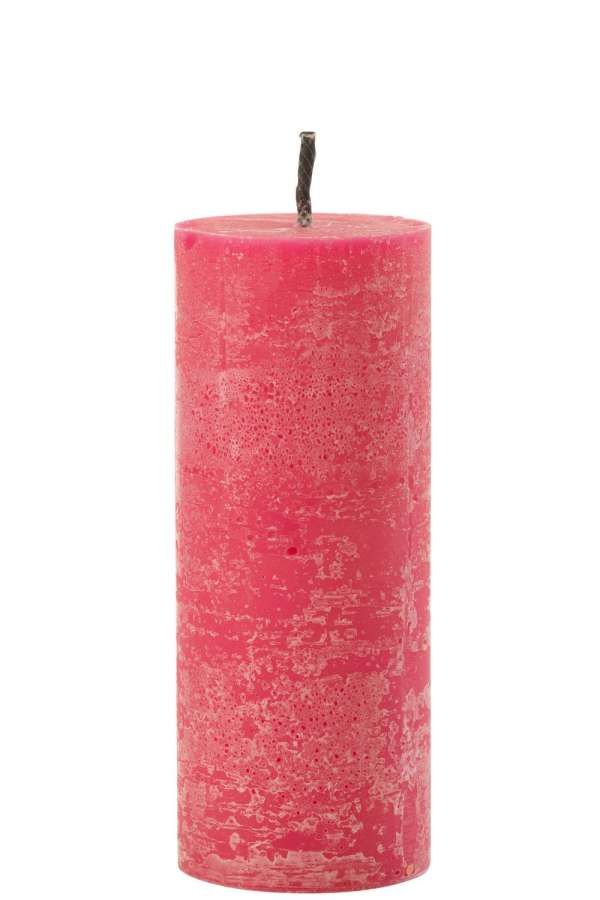 OUTDOOR CANDLE PILLAR PARAFFIN PINK LARGE-45HOURS