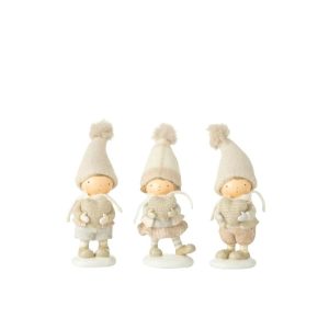 BOY+GIRL WINTER HEART RESIN ASSORTMENT OF 3