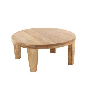 COFFEE TABLE ROUND MANGO WOOD NATURAL