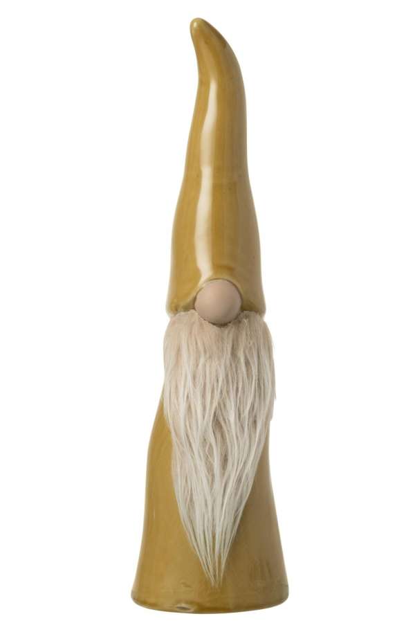 GNOME POINTY HAT PORCELAIN MOSS GREEN LARGE