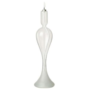 LED CANDLE GLASS TRANSPARENT LARGE