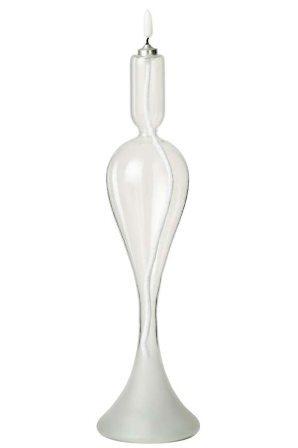 LED CANDLE GLASS TRANSPARENT LARGE