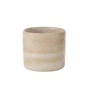 FLOWERPOT OLINA ROUND CEMENT CREAM LARGE