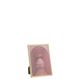 PHOTO FRAME TRACY STEEL SHINY GOLD MEDIUM