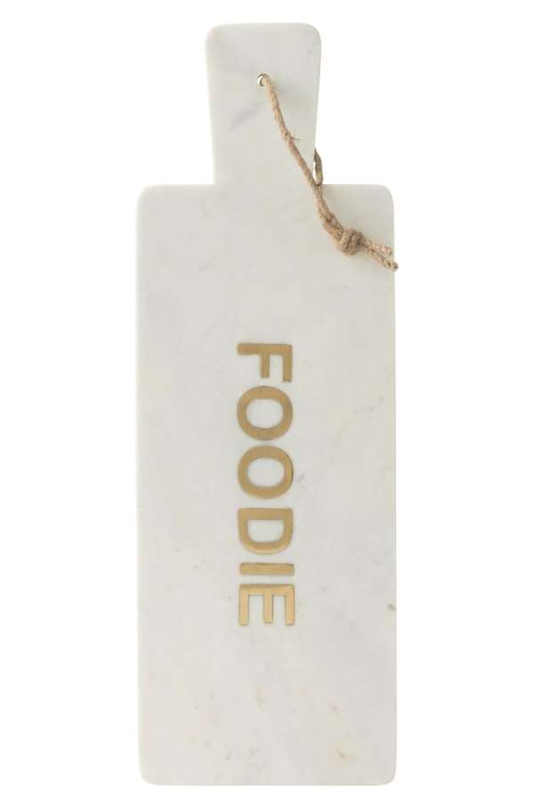 CHEESE BOARD RECTANGLE FOODIE MARBLE WHITE