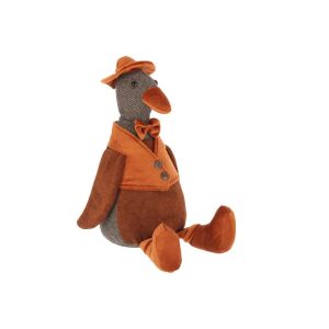 DOORSTOP DUCK POLYESTER RUST BROWN