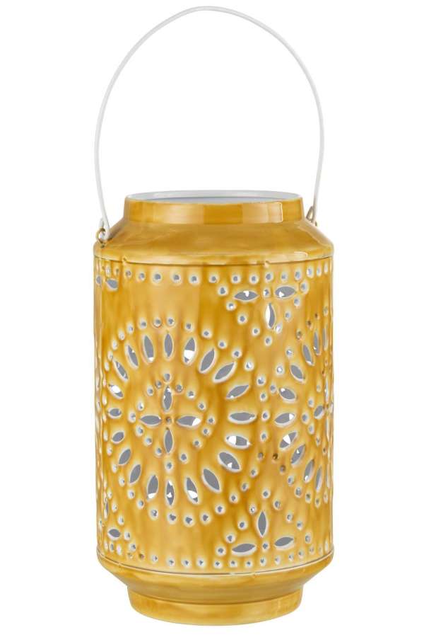 LANTERN HIGH PERFORATED IRON OCHRE